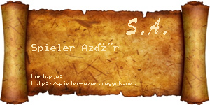 Spieler Azár névjegykártya